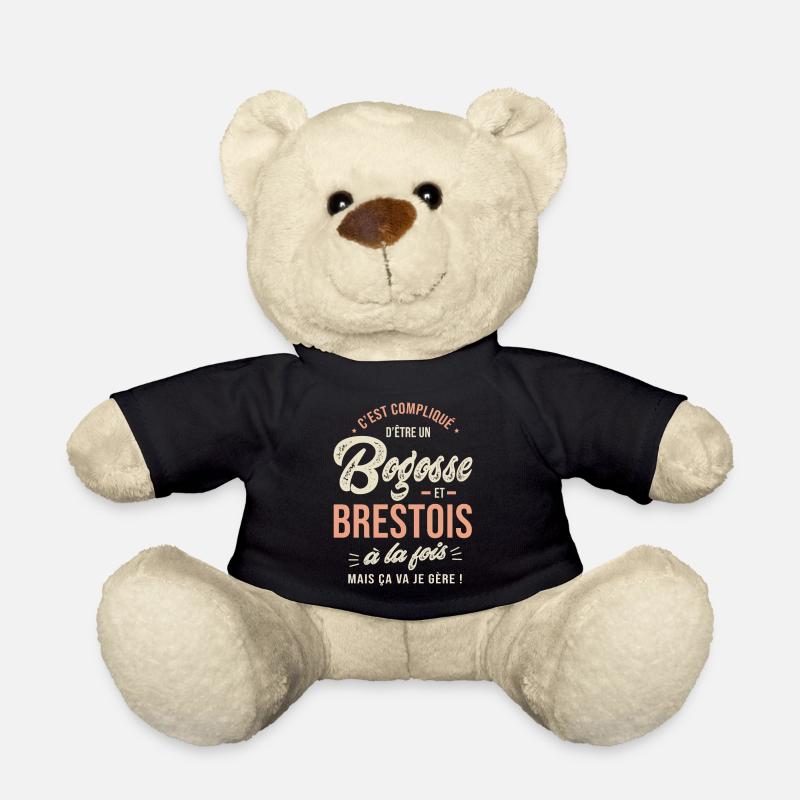 Brestois Bogosse Cadeau brest Bretagne breton - Nounours - noir