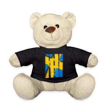 Suède Suède drapeau national norden skandinavia - Nounours - noir - Devant
