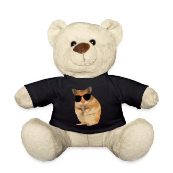 Hamster Menno mit Sonnebrille cool - Teddy - Schwarz - Vorne