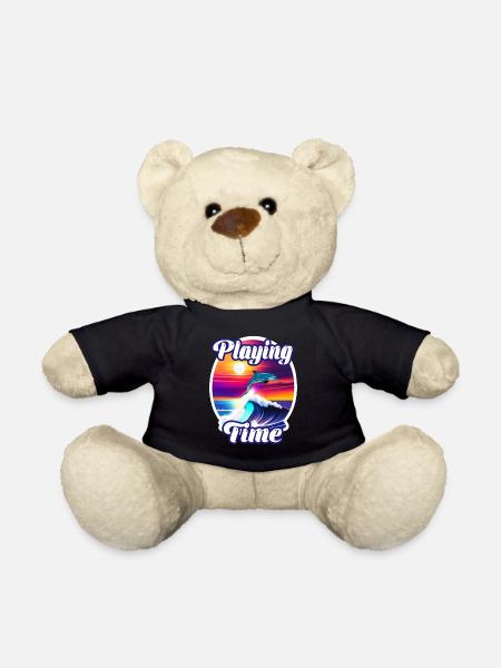 Delphin und Welle - Teddy - Schwarz