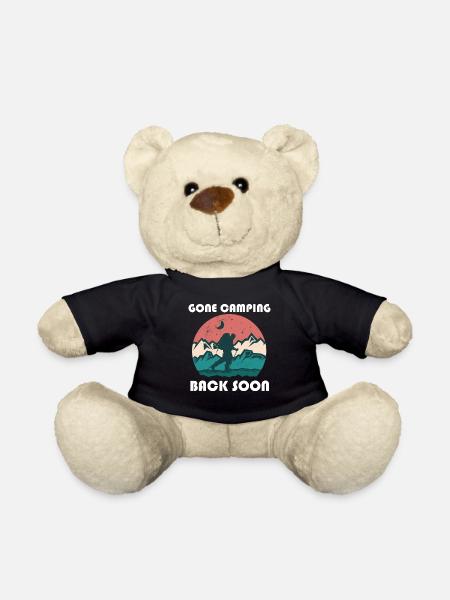 Gone camping, back soon - Teddy - Schwarz