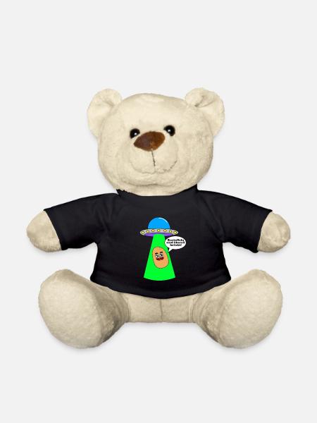 Ufo entführt Kartoffel - Teddy - Schwarz