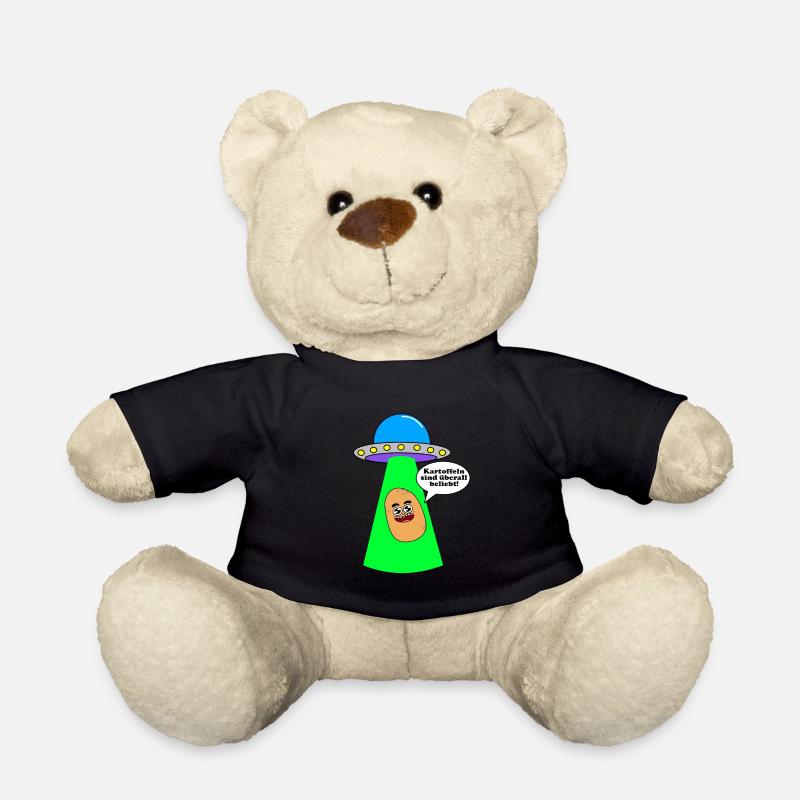 Ufo entführt Kartoffel - Teddy - Schwarz