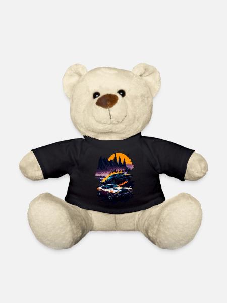 Classic sports car - Teddy Bear - black