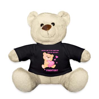 Teddy mit Herz, Was mit Bruder machen - Teddy - Schwarz - Vorne