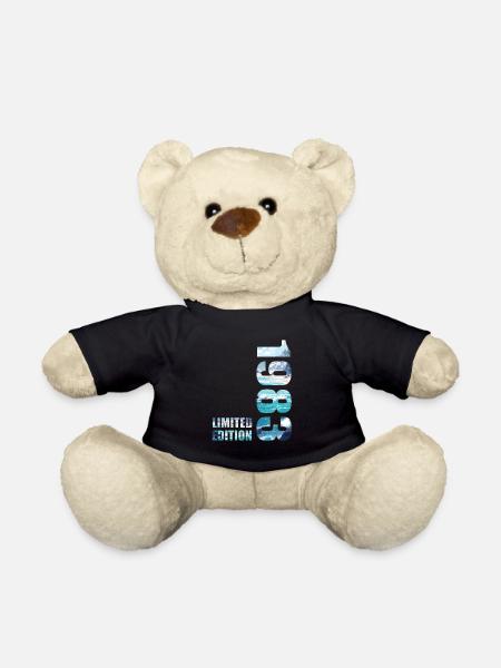 1983 Limited Edition T-Shirt Geburtstags Idee - Teddy - Schwarz