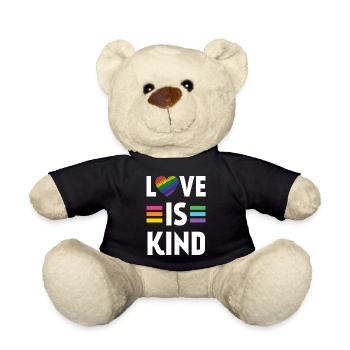 Pride Month LGBT - Liebe ist nett - Teddy - Schwarz - Vorne