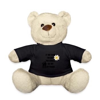 Findest du mich süß? Du solltest meinen Freund sehen - Teddy - Schwarz - Vorne