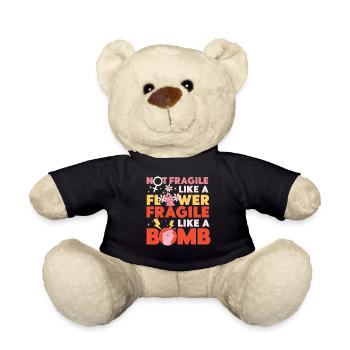 Feminist Not Fragile Like A Flower - Teddy - Schwarz - Vorne