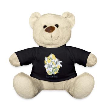Botanische Zeichnung der orientalischen Lilie - Teddy - Schwarz - Vorne