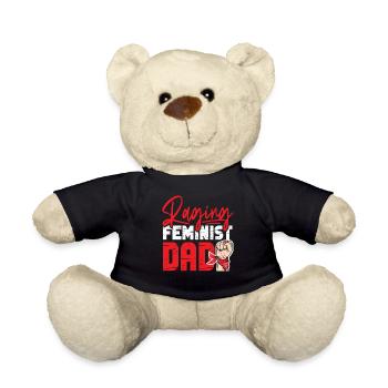Feminist Raging Feminist Dad - Teddy - Schwarz - Vorne