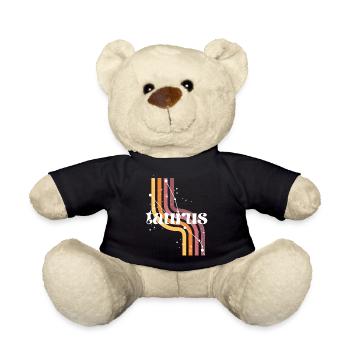 Taurus retro horoscope - Teddy Bear - black - Front