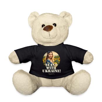 Ukraine T-Shirt - Teddy Bear - black - Front