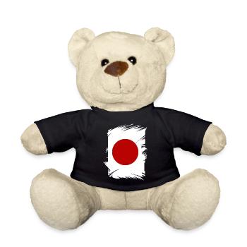 Drapeau du Japon utilisé Look Nihon Drapeau japonais - Nounours - noir - Devant