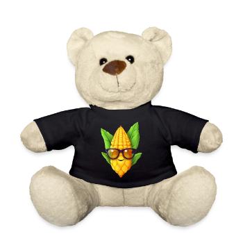 Kawaii corn with nerd glasses: Cobsmart - Teddy Bear - black - Front