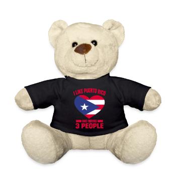 Puerto Rico | Puerto Ricaner Flagge Geschenkideen - Teddy - Schwarz - Vorne