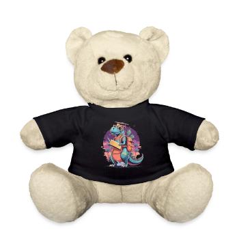 Enrollment Dinosaur Schoolchild Trex - Teddy Bear - black - Front