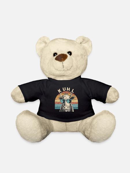 Lustiges Kuh Kühe Sonnenbrille Vintage Bauer - Teddy - Schwarz