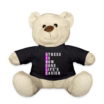 Le stress de la fête de divorce heureuse est maintenant - Nounours - noir - Devant