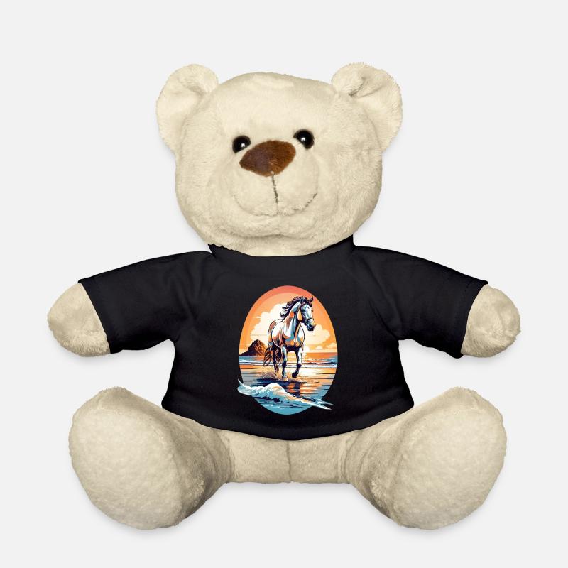 Pferd am Strand - Teddy - Schwarz