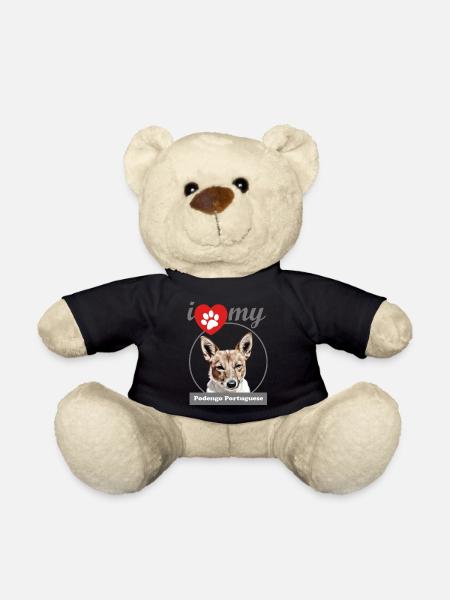 I Love My Podengo Português liso - Teddy Bear - black