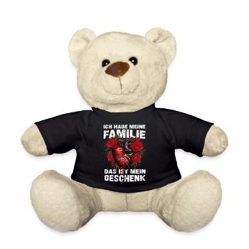 Ich habe meine Familie das ist mein Geschenk - Teddy - Schwarz - Vorne