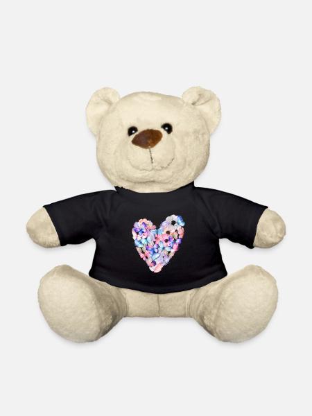 Schmetterlingsherz - Teddy - Schwarz