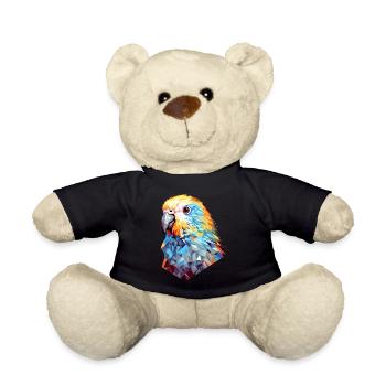 Budgie Polygon Bird Budgies - Teddy Bear - black - Front