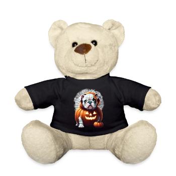 Bulldogge Halloween Hund HUNDE - Teddy - Schwarz - Vorne