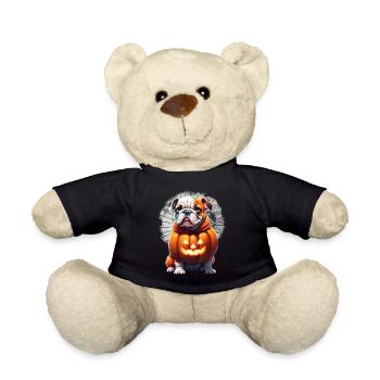 Bulldogge Halloween Hund HUNDE - Teddy - Schwarz - Vorne