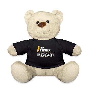 Peintre en bâtiment Décorateur Je suis un - Nounours - noir - Devant