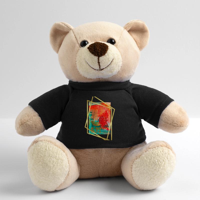 Abstract Fusion with Vibrant Hexagons Teddy Bear