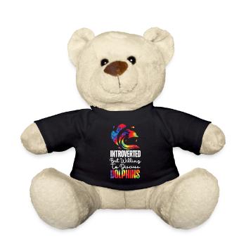 Dolphin Tie Dye Introverted But - Teddy - Schwarz - Vorne