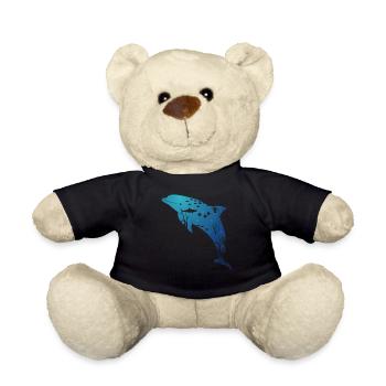 Dolphin Marine Life - Teddy Bear - black - Front