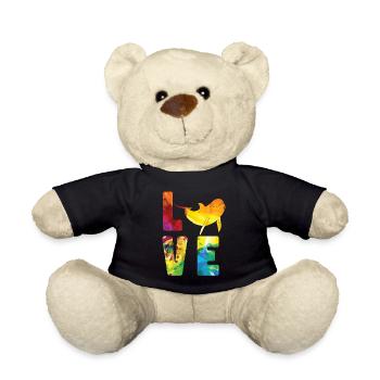 Dolphin Watercolor Love - Teddy - Schwarz - Vorne