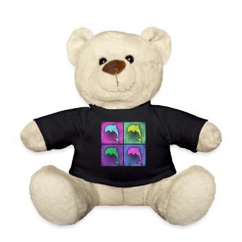 Dauphin rétro des années 80 des années 90 Vintage - Nounours - noir - Devant