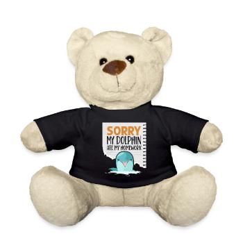Dauphin Désolé Mon dauphin a mangé mon - Nounours - noir - Devant
