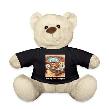 Cafe Radiology Medical Art Barista Manip Radio - Teddy Bear - black - Front
