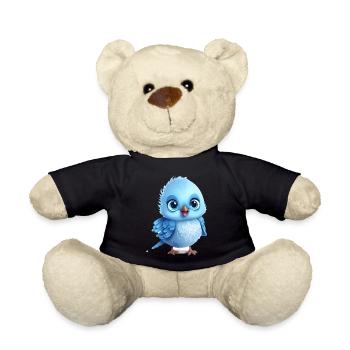 Cute Bird Baby - Teddy Bear - black - Front