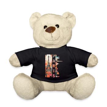 Paris Tour Eiffel France City Skyline Art - Nounours - noir - Devant