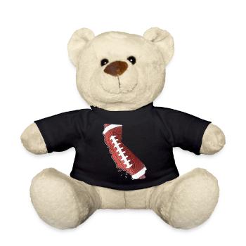 California (USA) | echter Football | Landkarte - Teddy - Schwarz - Vorne