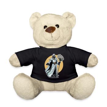 Sensenmann Blumen Illustration - Teddy - Schwarz - Vorne