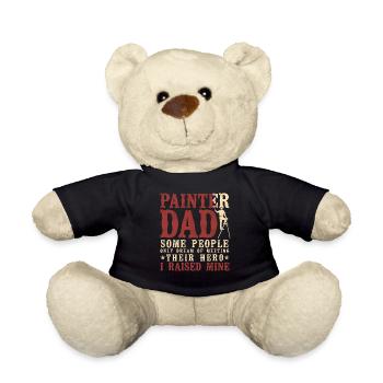 Peintre en bâtiment Décorateur Papa - Nounours - noir - Devant
