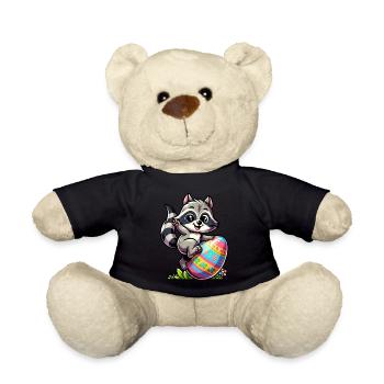 Easter Raccoon Easter Egg - Teddy Bear - black - Front
