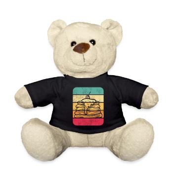 Pancake Lover Kids Retro Vintage - Teddy - Schwarz - Vorne
