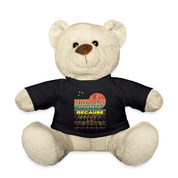 Eccentricity Neon Retro Print - Teddy Bear - black - Front