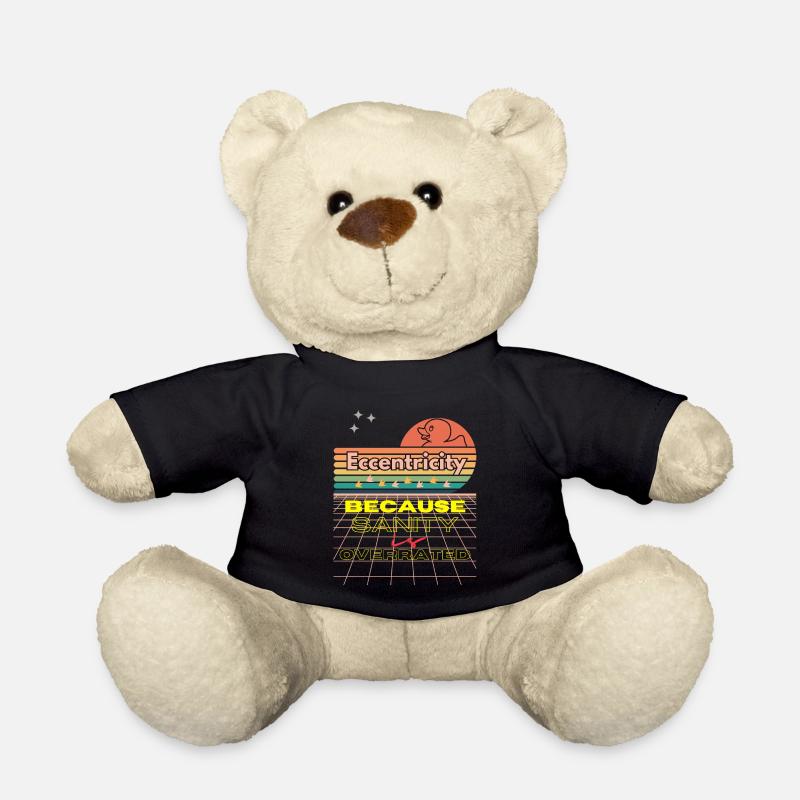 Eccentricity Neon Retro-Druck - Teddy - Schwarz