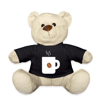 Hot cup of coffee - Teddy Bear - black - Front