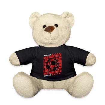 Words of Soccer - Teddy Bear - black - Front