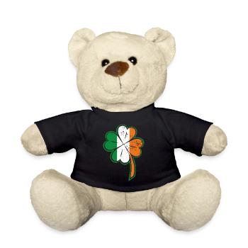 Clover Ireland Irish - Teddy Bear - black - Front